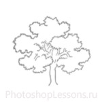 Кисти: силуэты деревьев для Фотошопа - кисть 14