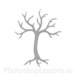 Кисти: силуэты деревьев для Фотошопа - кисть 15