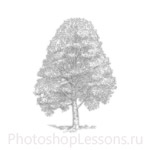 Кисти: силуэты деревьев для Фотошопа - кисть 27